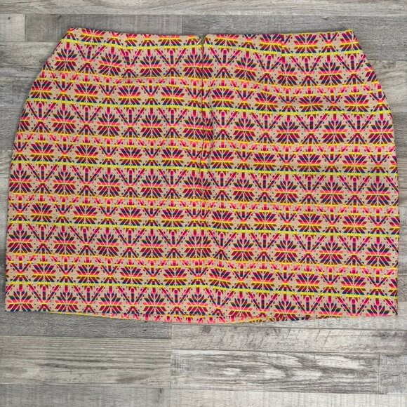 Glamorous Curve Colorful Woven Aztec Print Mini Skirt A16 - Picture 4 of 5